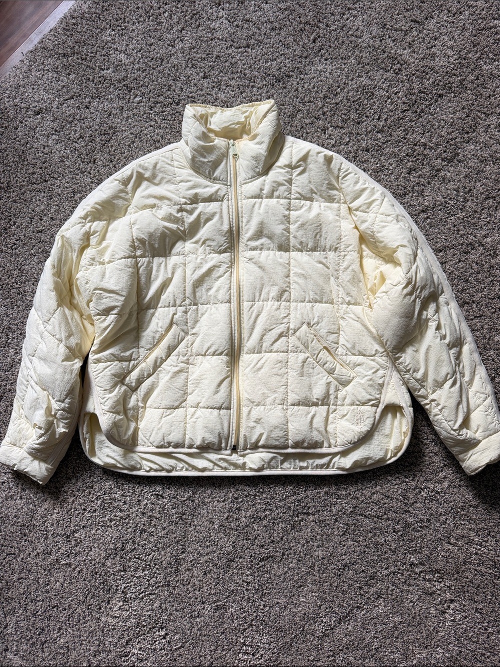 Free People light yellow Quilted Puffer Jacket